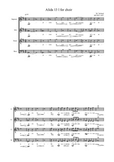 Alida No.13 for Choir: Version l, MVWV 1437 by Maurice Verheul