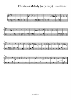 Christmas Melody: For piano (very easy) by Anatoli Kholodov