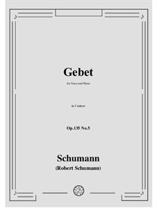 No.5 Gebet: F minor by Robert Schumann