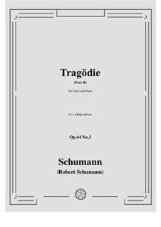 No.3 Tragodie: Part II in c sharp minor by Robert Schumann