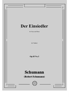 No.3 Der Einsiedler: F minor by Robert Schumann