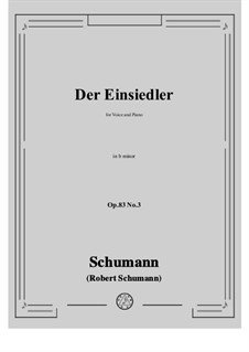 No.3 Der Einsiedler: B minor by Robert Schumann