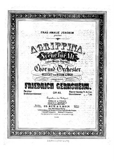 Agrippina, Op.45: Agrippina by Friedrich Gernsheim