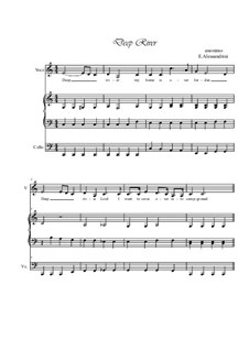 Deep River: For voice, piano and cello by folklore