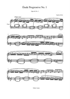 Thirty Progressives Studies, Op.46: Estudo No.1 by Stephen Heller