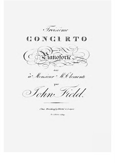 Concerto for Piano and Orchestra No.3 in E Flat Major, H.32: versão para piano by John Field
