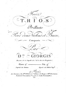 Three String Trios, Op.4: violino parte II by Giuseppe Giorgis