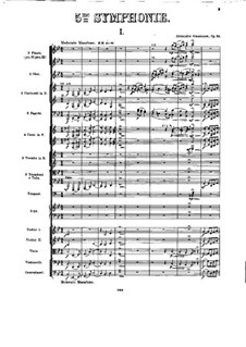 Symphony No.5 in B Flat Major, Op.55: Partitura completa by Alexander Glazunov