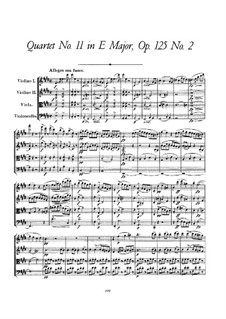String Quartet No.11 in E Major, D.353 Op.125 No.2: partitura completa by Franz Schubert