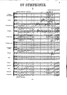 Symphony No.5 in B Flat Major, Op.55: movimento I by Alexander Glazunov