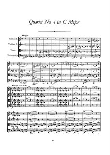 String Quartet No.4 in C Major, D.46: partitura completa by Franz Schubert