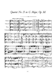 String Quartet No.15 in G Major, D.887 Op.161: partitura completa by Franz Schubert