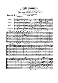 String Quartet No.9 in C Major, Op.59 No.3: partitura completa by Ludwig van Beethoven