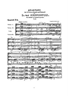 String Quartet No.11 in F Minor 'Serioso', Op.95: partitura completa by Ludwig van Beethoven