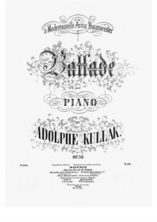 Ballade, Op.38: balada by Adolphe Kullak