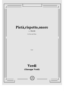 Macbeth: Pietà, rispetto, onore by Giuseppe Verdi