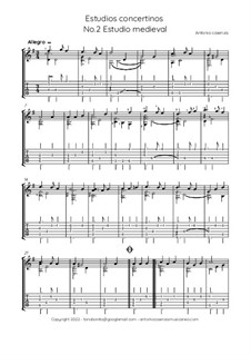 Estudios concertinos 'No.2 Estudio medieval': Estudios concertinos 'No.2 Estudio medieval' by Antonio Cosenza