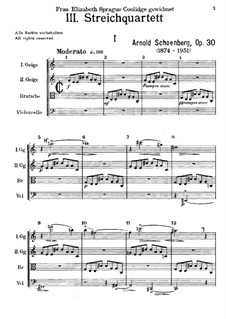 String Quartet No.3, Op.30: String Quartet No.3 by Arnold Schoenberg