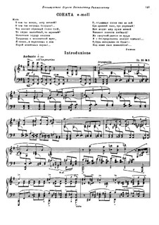 Two Sonatas for Piano, Op.25: No.2 Sonata 'Night Wind'  by Nikolai Medtner