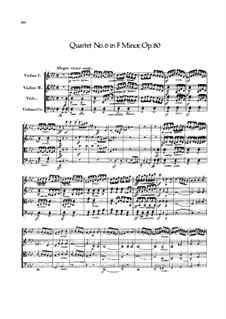 String Quartet No.6 in F Minor, Op.80: partitura completa by Felix Mendelssohn-Bartholdy