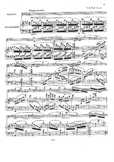 Sonata for Violin (or Viola) and Piano No.1, Op.6: Solo part, score for two performers by Niels Wilhelm Gade