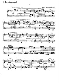 Sonata for Piano No.1, Op.8: para um único musico (Editado por H. Bulow) by Karol Szymanowski
