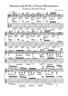 Sonatina No.1: Movement III, for guitar by Muzio Clementi