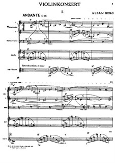 Violin Concerto 'To the Memory of an Angel': partitura completa by Alban Berg
