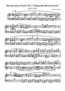Sonata para Piano No.7, Op.11 No.5: Segundo Movimiento by Beautiful things Martínez