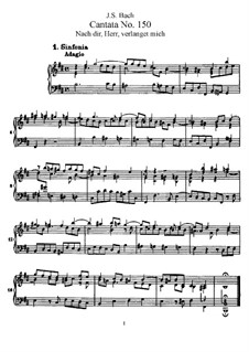 Nach dir, Herr, verlanget mich, BWV 150: Piano-vocal score by Johann Sebastian Bach
