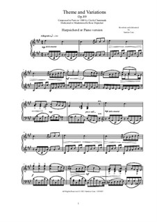 Thème varié - Harpischord or Piano version, Op.89: Thème varié - Harpischord or Piano version by Cécile Chaminade