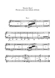 Pavane pour une infante défunte (Pavane for a Dead Princess), M.19: For orchestra – harps part by Maurice Ravel