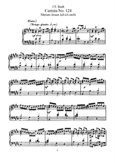 Meinen Jesum laß ich nicht, BWV 124: Piano-vocal score by Johann Sebastian Bach