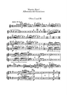 Miroirs for Orchestra, M.43a: Movement IV Alborada del gracioso – oboes and cor anglais parts by Maurice Ravel