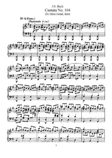 Du Hirte Israel, höre, BWV 104: Arrangement for voices and piano by Johann Sebastian Bach