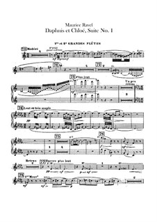 Daphnis et Chloé. Suite No.1, M.57a: parte de flautas by Maurice Ravel