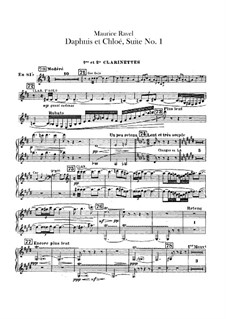 Daphnis et Chloé. Suite No.1, M.57a: parte clarinetas by Maurice Ravel