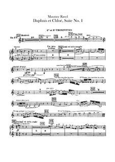 Daphnis et Chloé. Suite No.1, M.57a: parte trompetas by Maurice Ravel