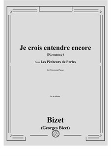 Je crois entendre encore: Para vocais e piano by Georges Bizet