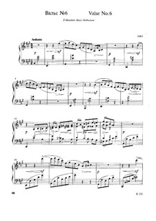 Waltz No.6 in F Sharp Minor: Para Piano by Mily Balakirev