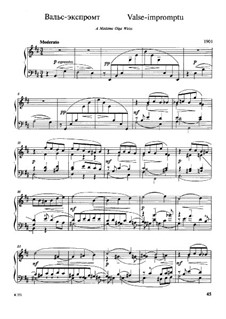 Waltz No.7 (Valse Impromptu) in G Sharp Minor: Para Piano by Mily Balakirev