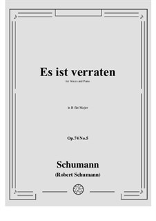 Spanish Folk Songs, Op.74: No.5 Es ist verraten by Robert Schumann