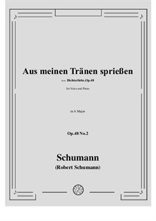 No.2 Many Flowers Spring up from My Tears: Para vocais e piano by Robert Schumann