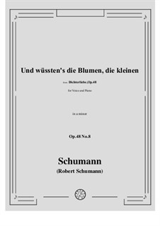 No.8 If the Little Flowers Only Knew: Para vocais e piano by Robert Schumann