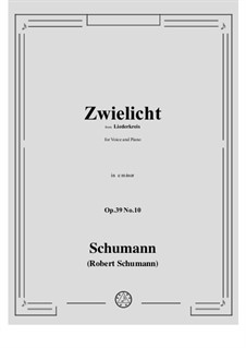 No.10 Zwielicht (Twilight): E minor by Robert Schumann
