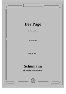 Three Poems, Op.30: No.2 Der Page (Le page) by Robert Schumann
