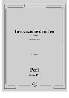 Euridice: Invocazione di Orfeo by Jacopo Peri