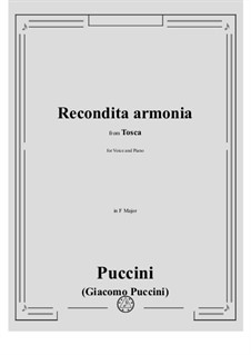 Tosca: Recondita armonia by Giacomo Puccini