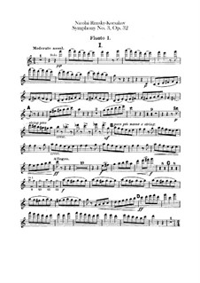 Symphony No.3 in C Major, Op.32: parte de flautas by Nikolai Rimsky-Korsakov