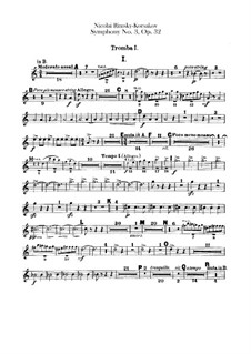 Symphony No.3 in C Major, Op.32: parte trompetas by Nikolai Rimsky-Korsakov